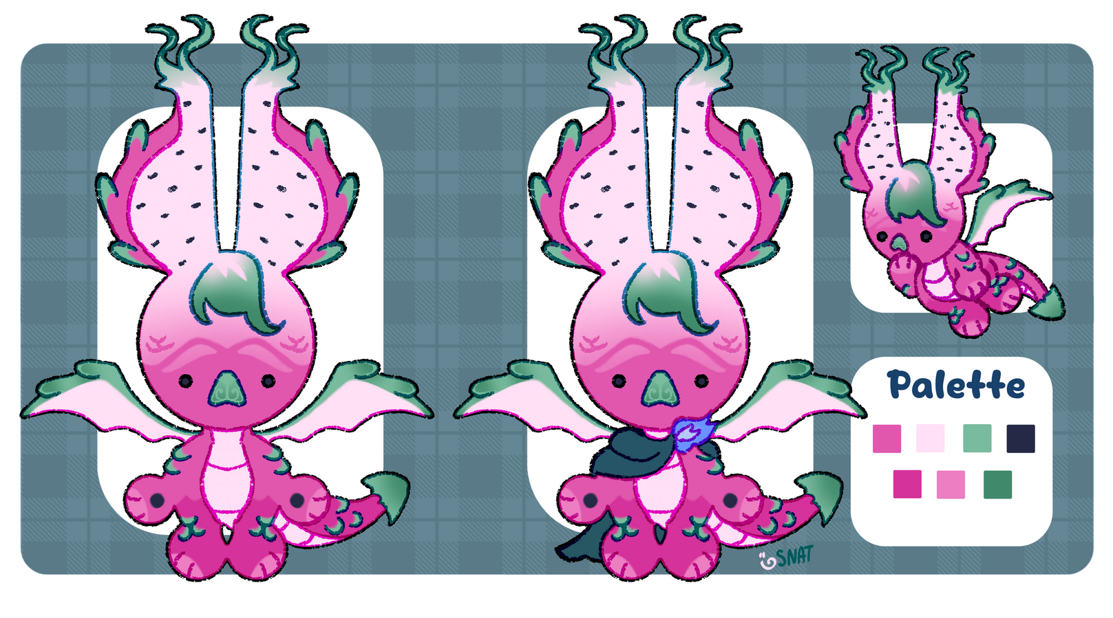 Untitled fruit bat: dragon fruit