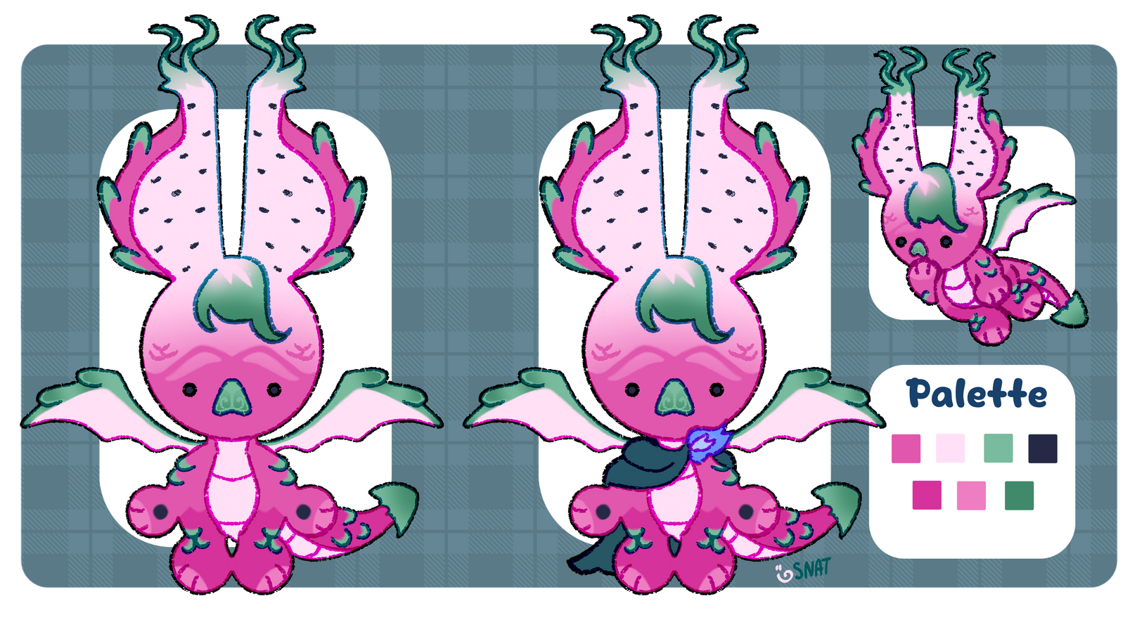 Untitled fruit bat: dragon fruit