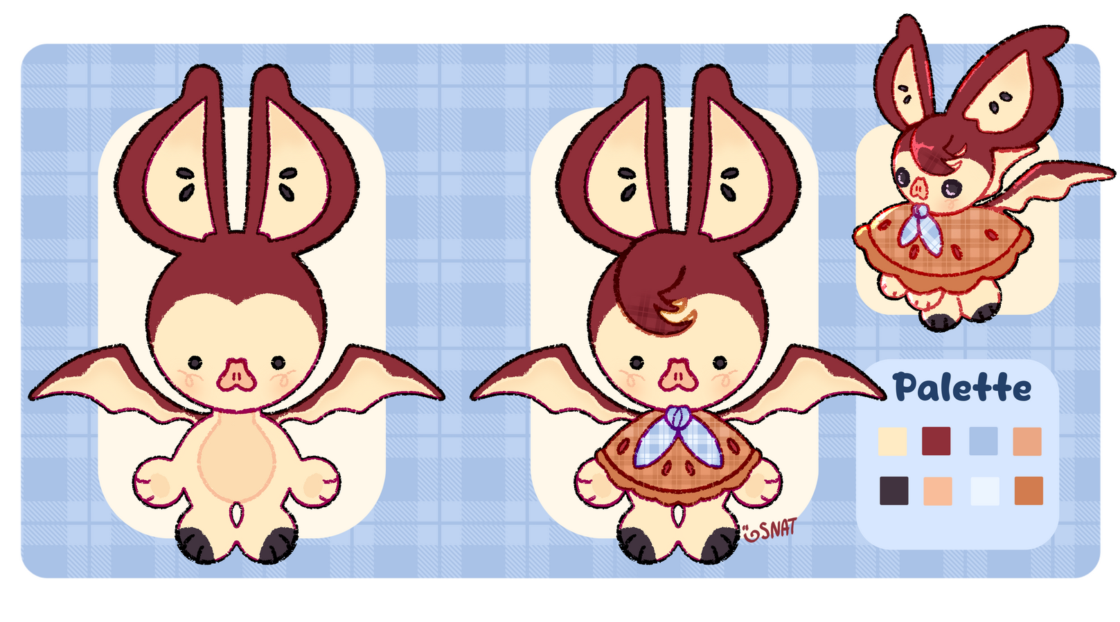 Untitled fruit bat: apple